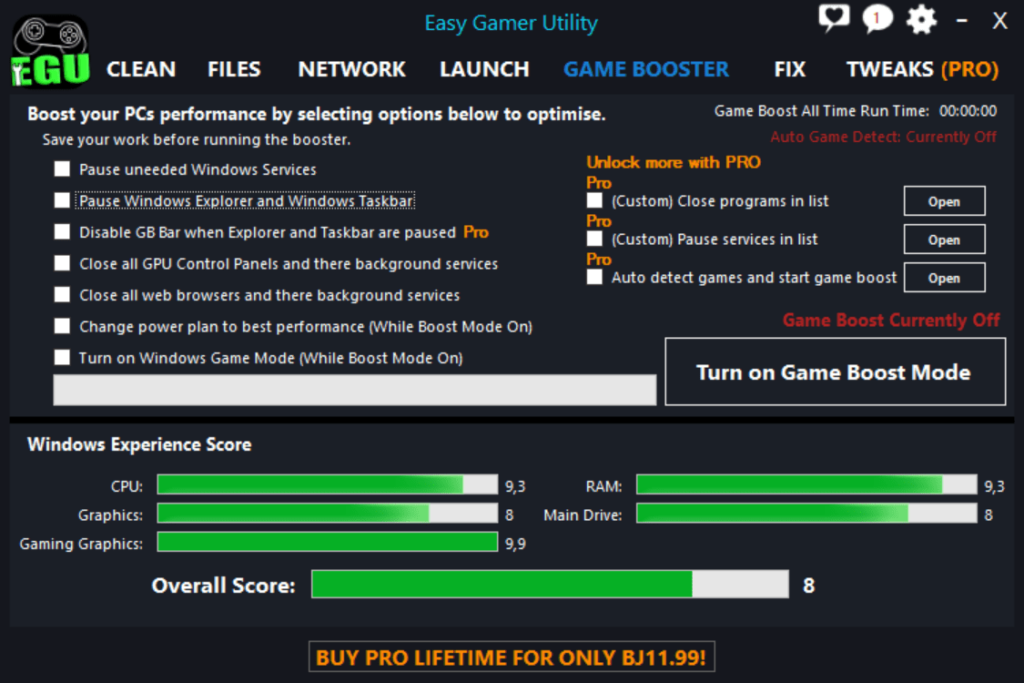 Easy Gamer Utility Performance booster