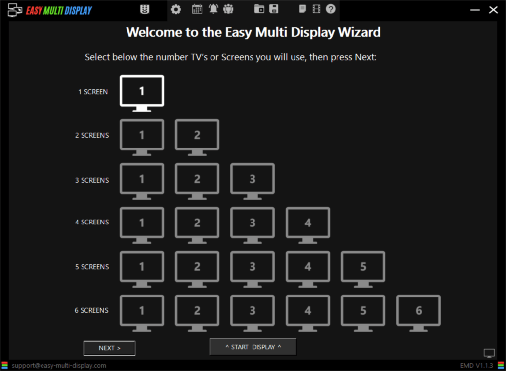 Easy Multi Display Monitor configuration