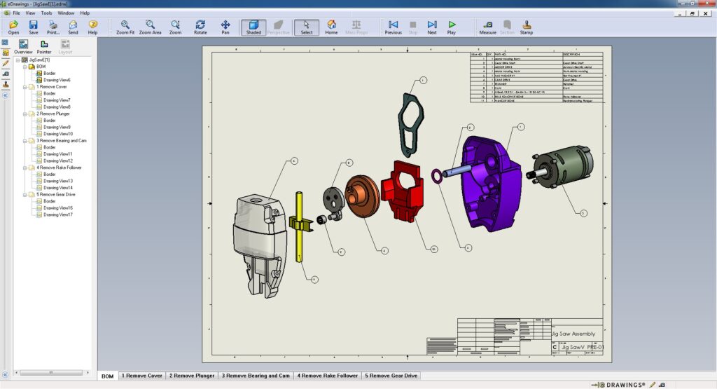 eDrawings Exploded view