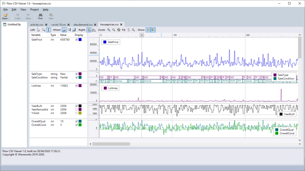 Flow CSV Viewer Variables