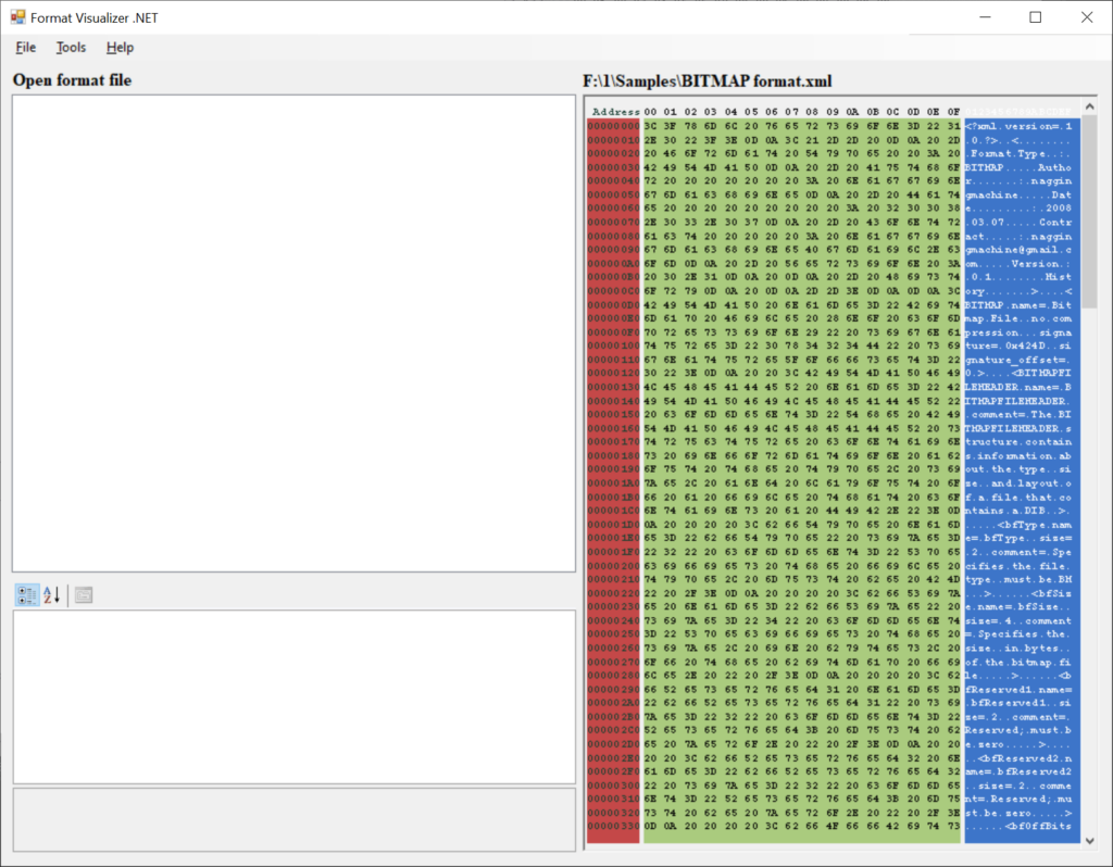 Format Visualizer .NET File contents