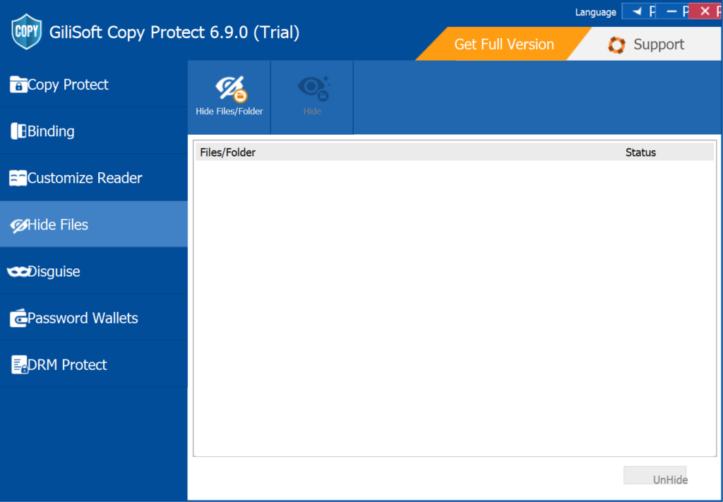 Gilisoft Copy Protect File hiding