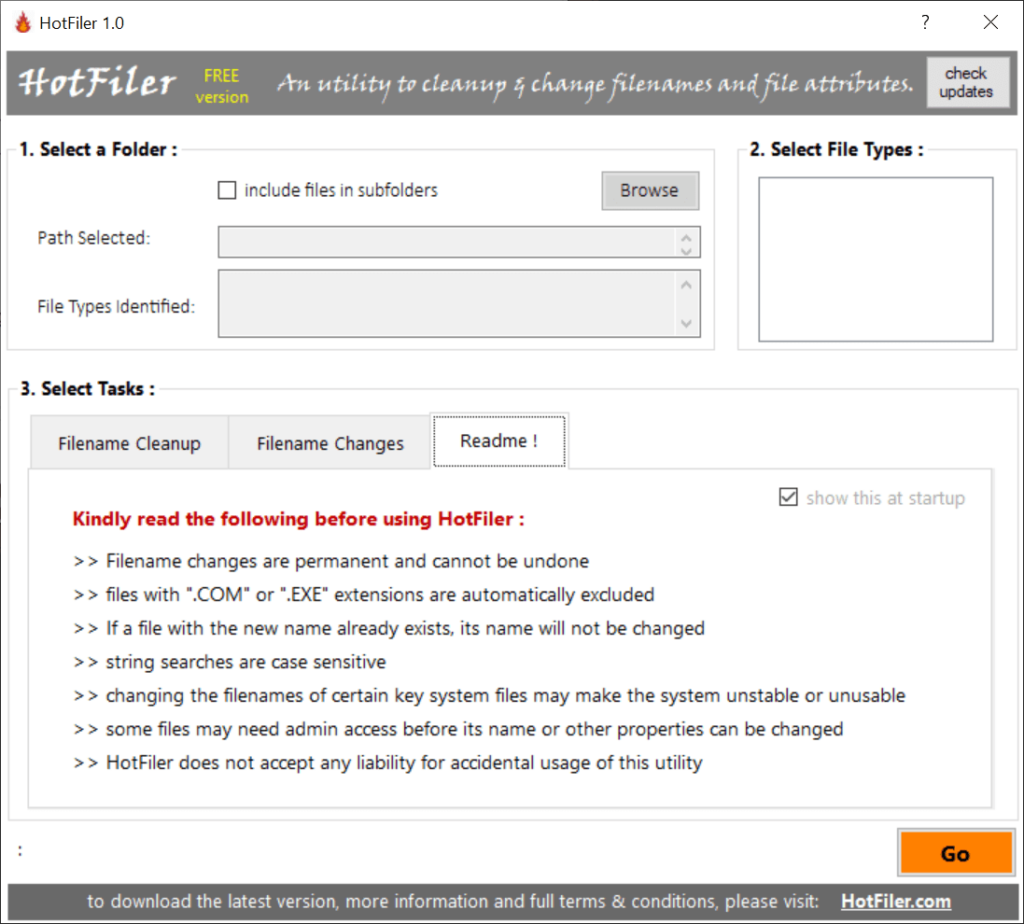 HotFiler Usage instructions