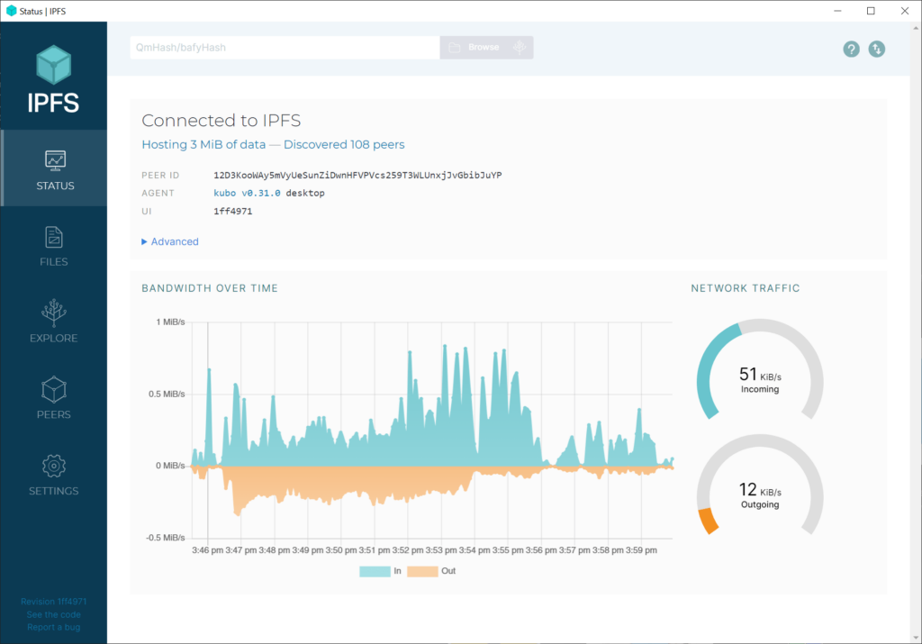 IPFS Bandwidth utilization