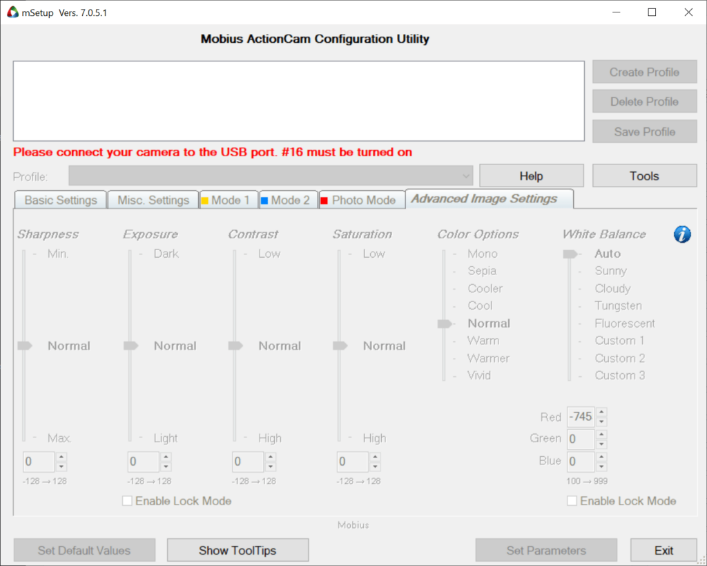 mSetup Image configuration