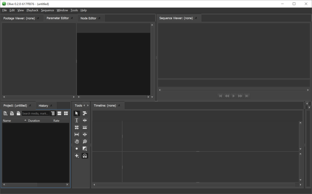 Olive Video Editor Timeline