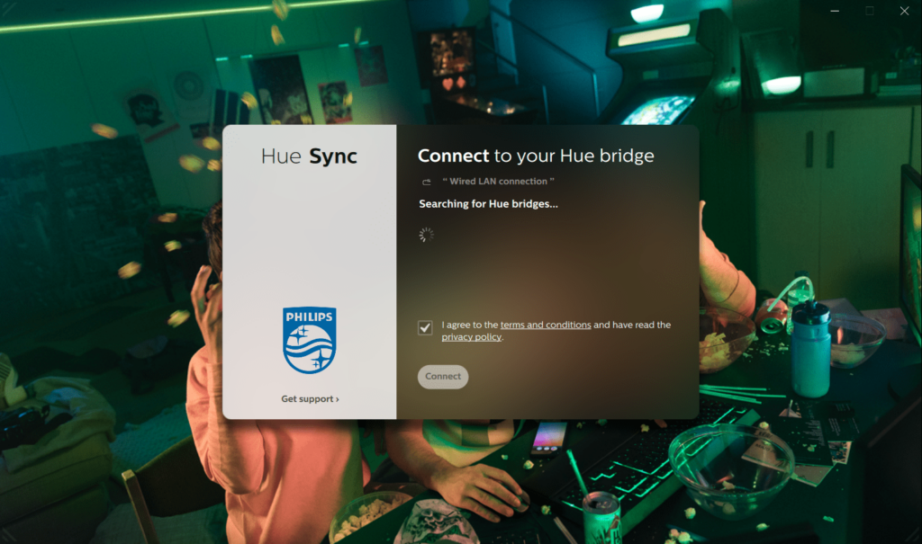 Philips Hue Sync Searching for bridges