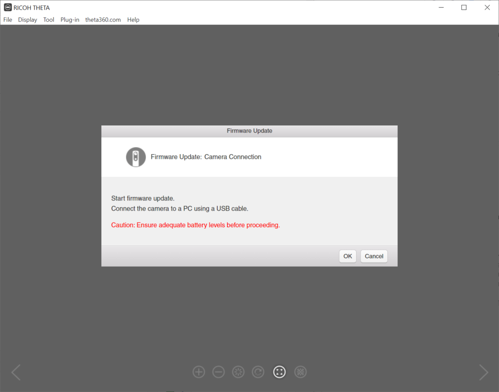 RICOH THETA Firmware update