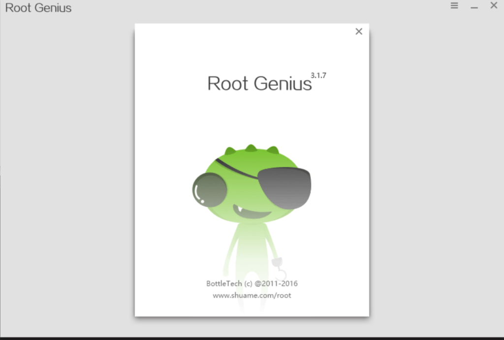 Root Genius About screen