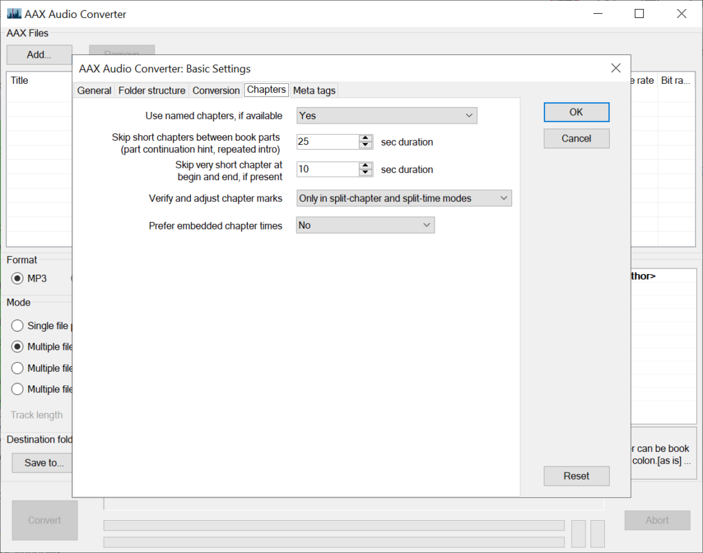 AAX Audio Converter Chapter detection