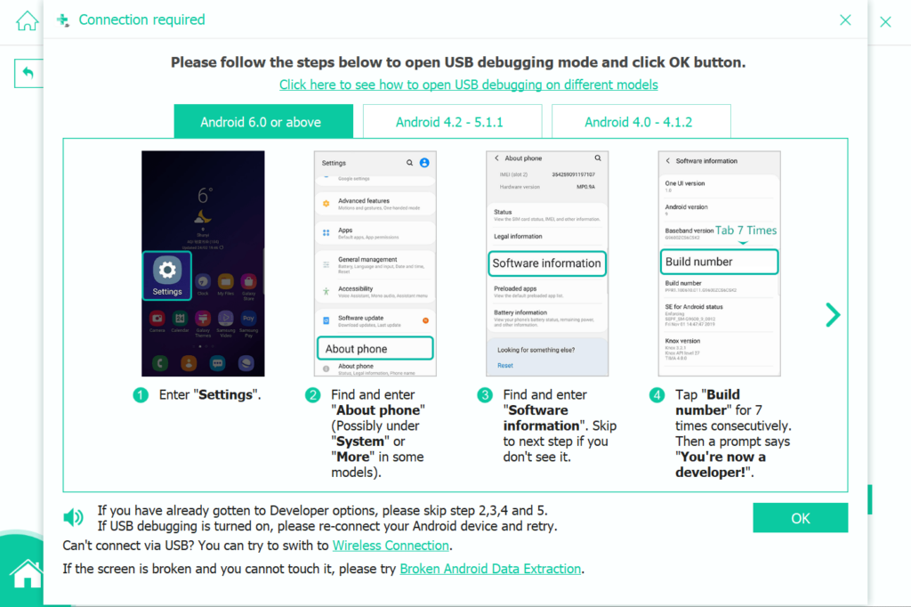 Apeaksoft Android Toolkit Connection instructions