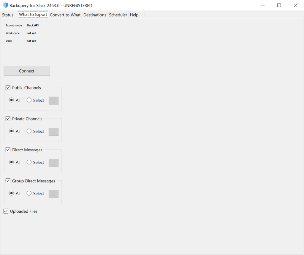 Backupery for Slack Data export