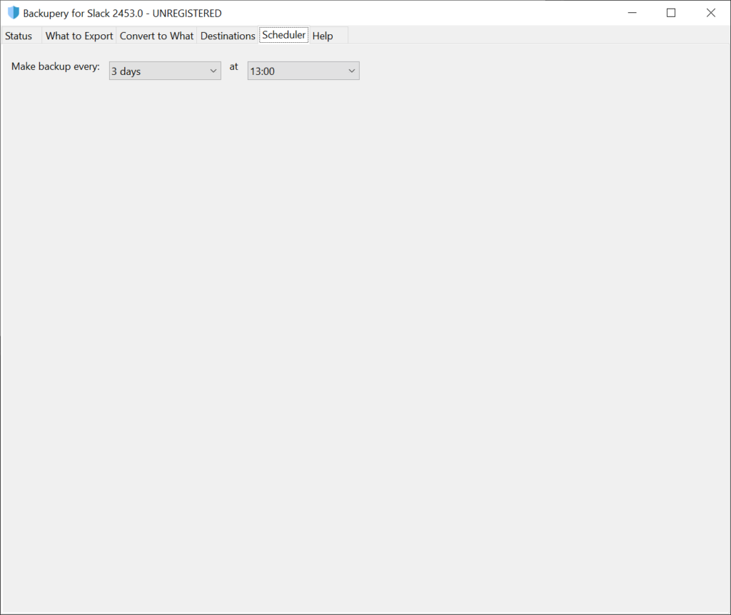 Backupery for Slack Scheduler