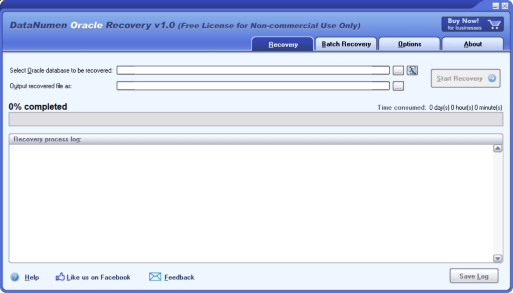 DataNumen Oracle Recovery Database restoration