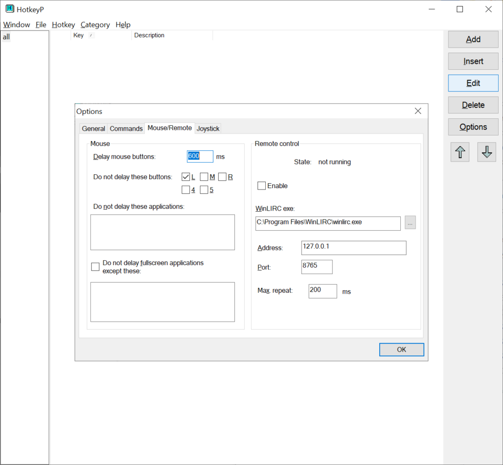 HotkeyP Mouse parameters