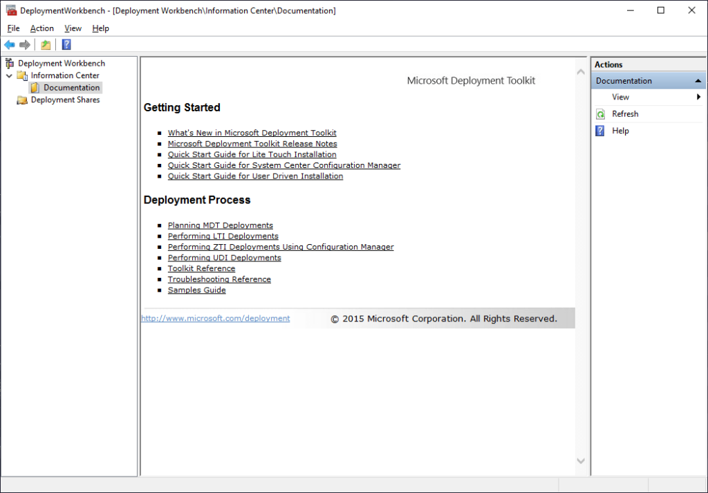 Microsoft Deployment Toolkit Documentation