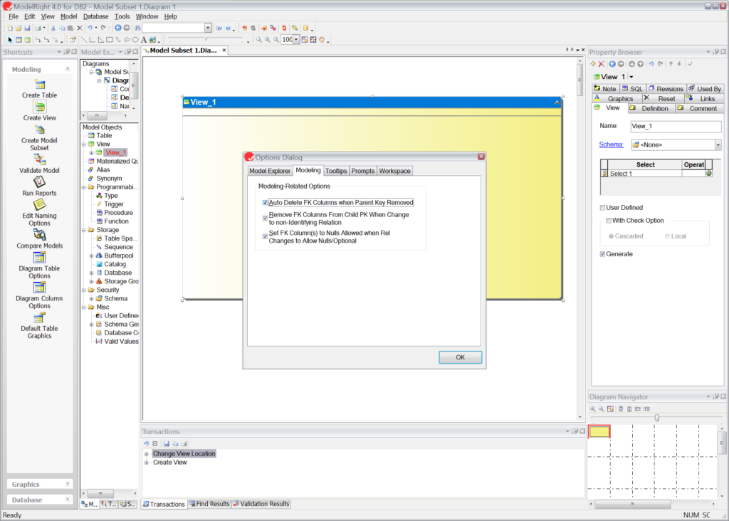 ModelRight for DB2 General preferences