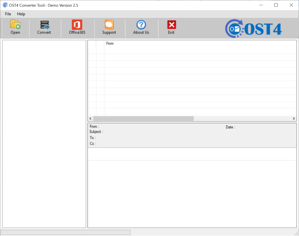 OST4 Converter Tools Main interface