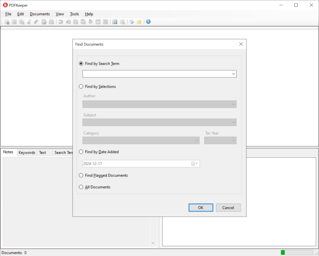 PDFKeeper Search tools