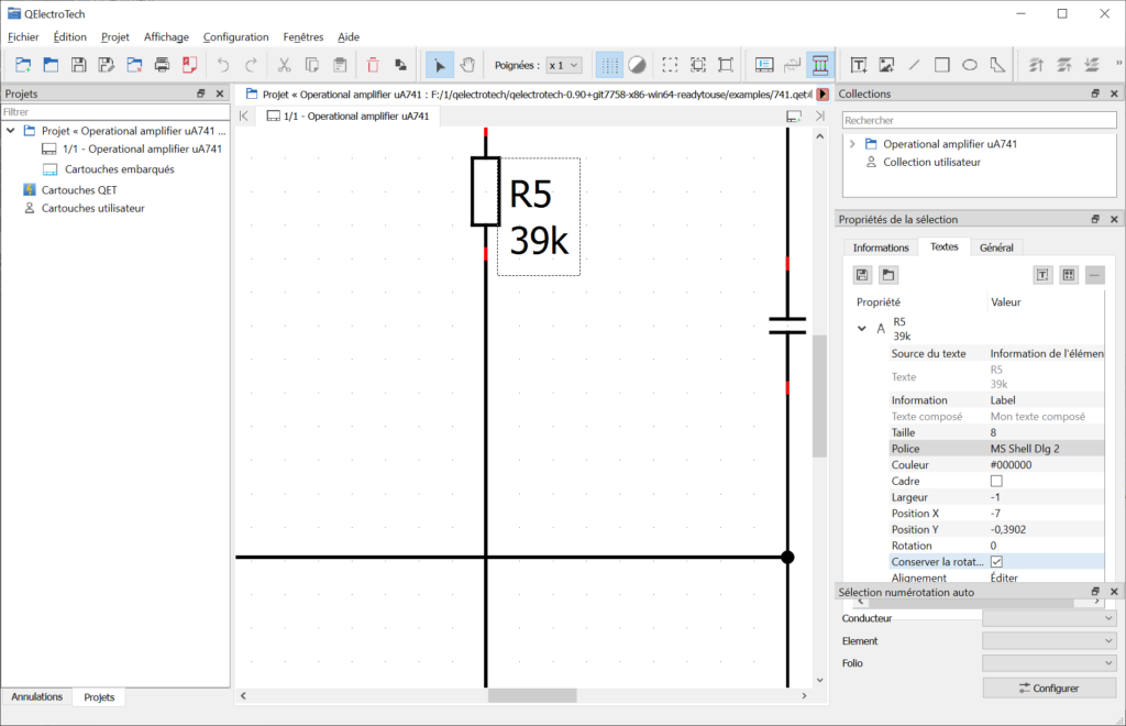 QElectroTech Component properties