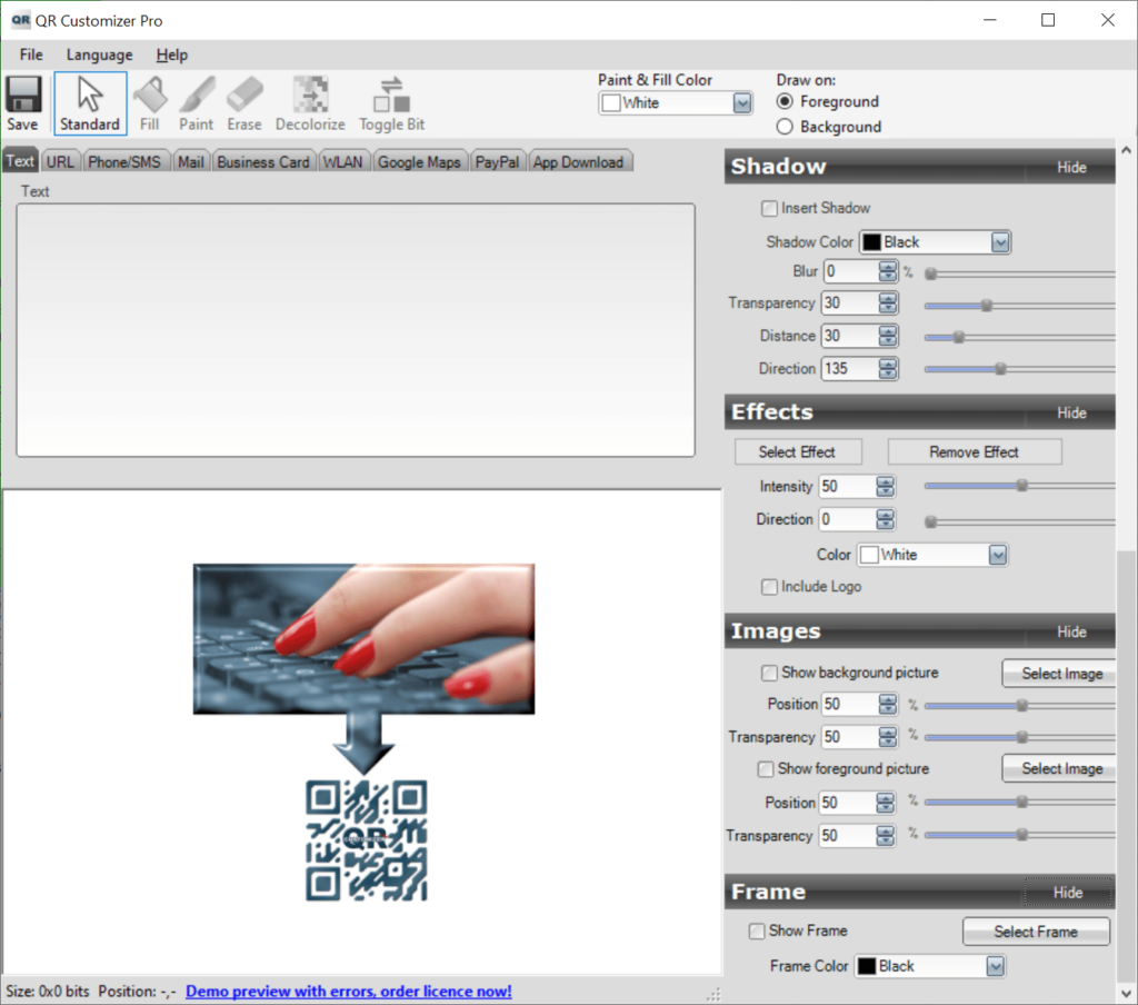 QR Customizer Pro Visual parameters