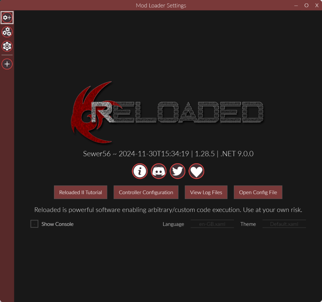 Reloaded II Welcome page