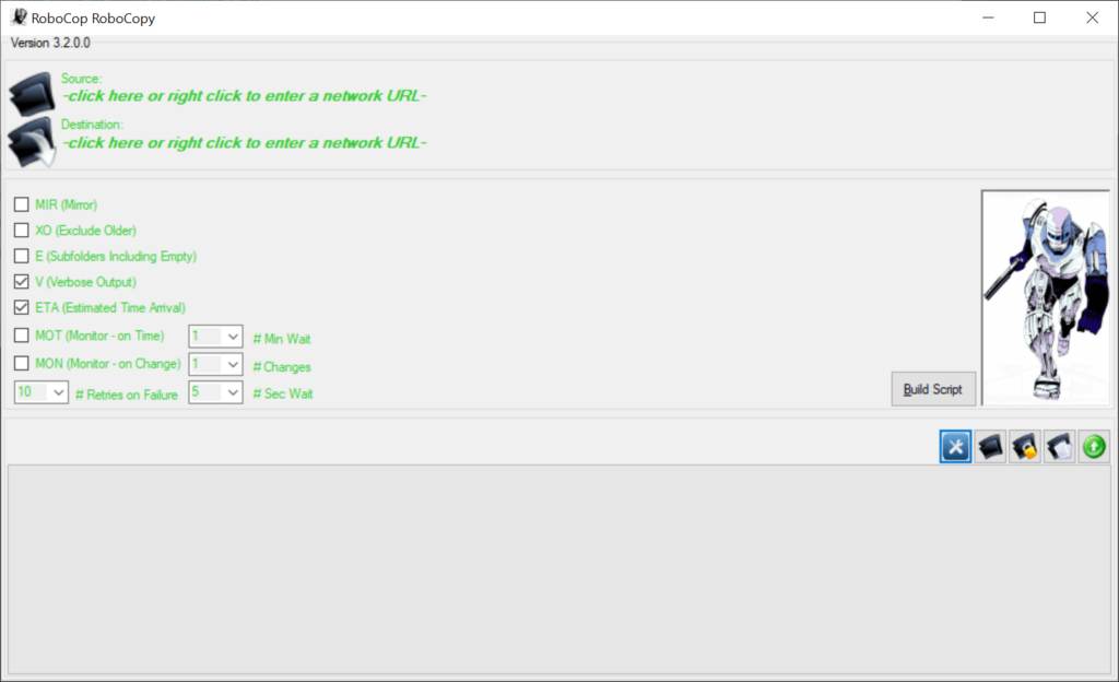 RoboCop RoboCopy Folder selection