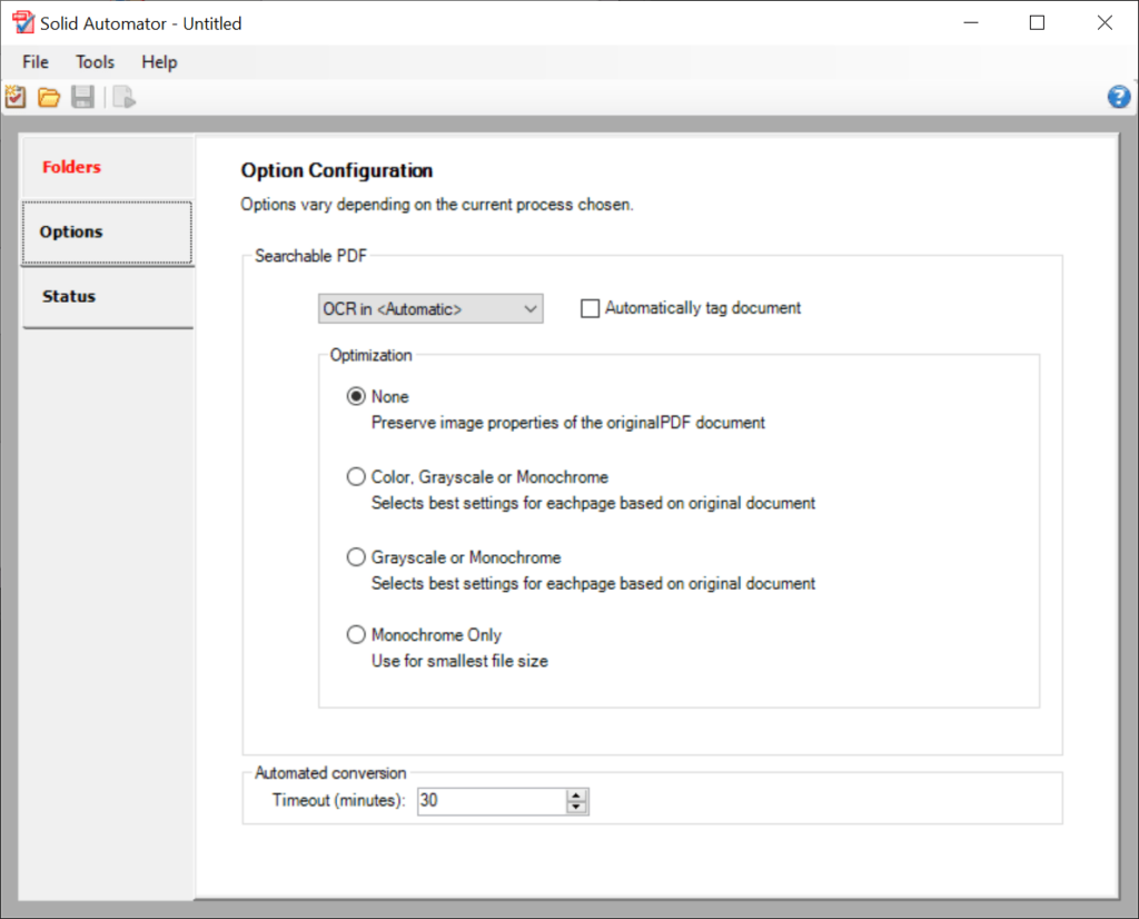 Solid Automator Optical character recognition