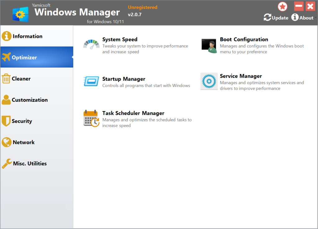 Windows 11 Manager Optimization tools