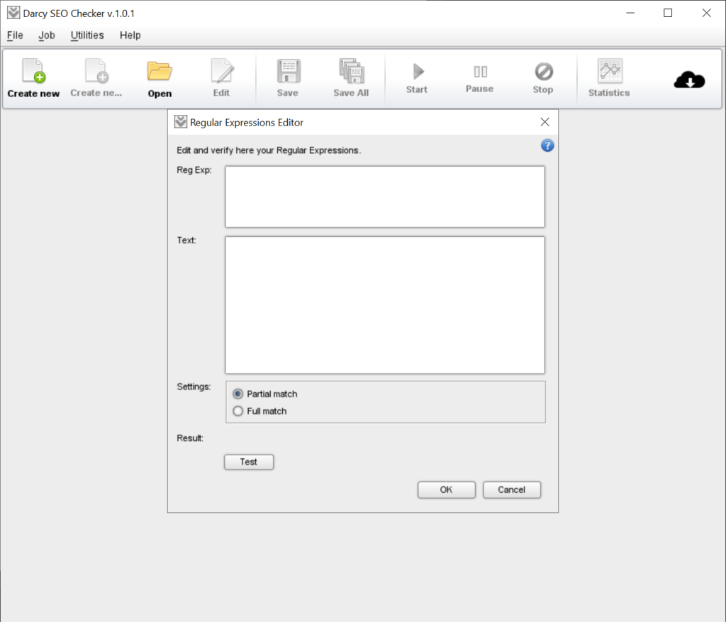 Darcy SEO Checker Regular expression editor
