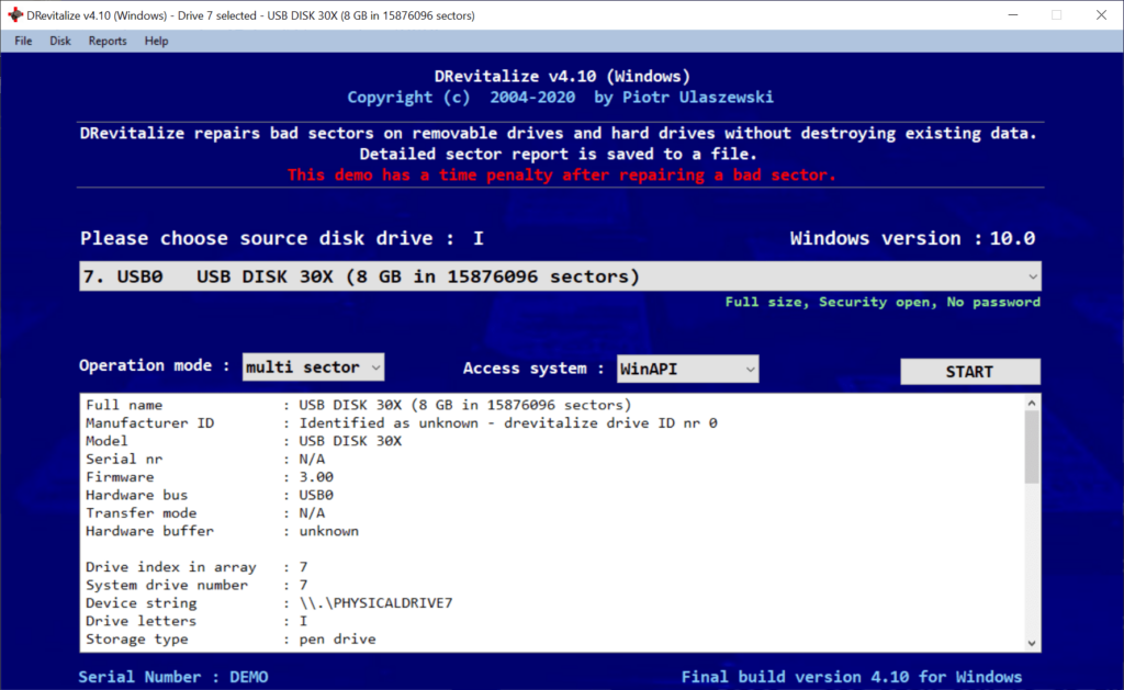 DRevitalize Partition details