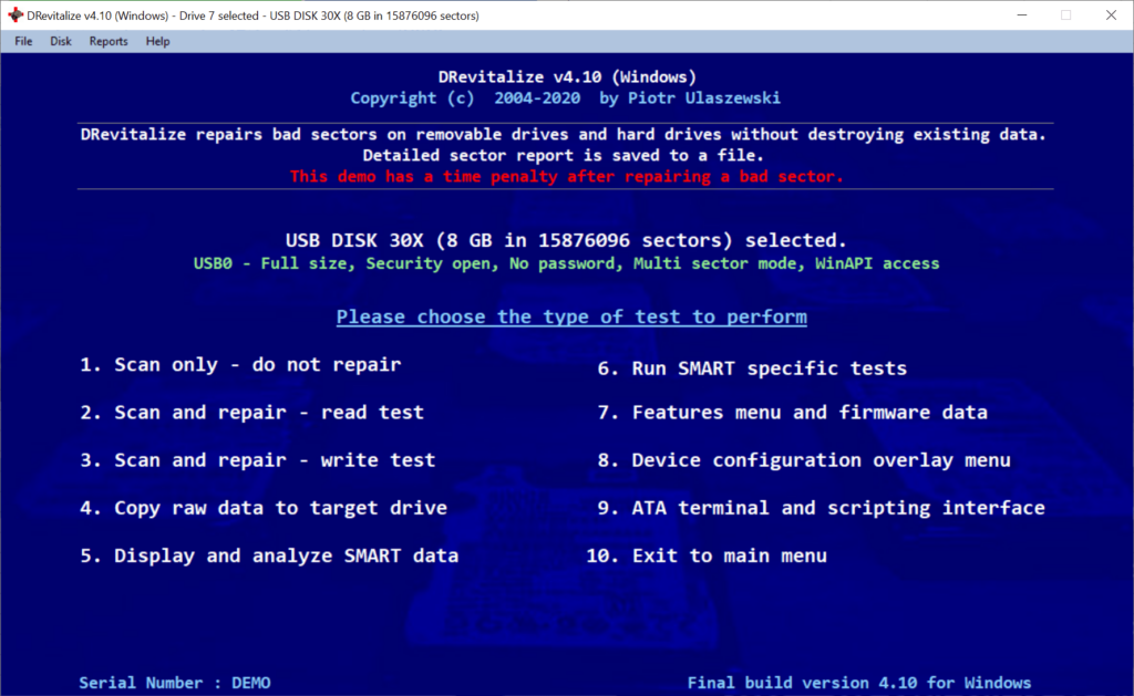 DRevitalize Recovery options