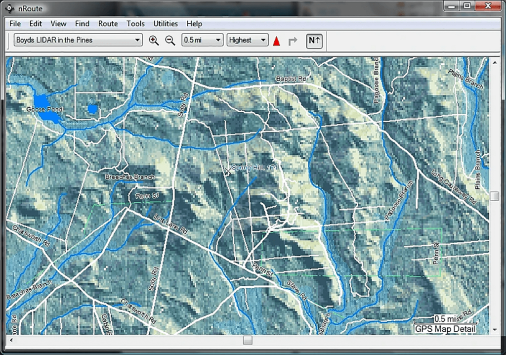 Garmin nRoute LIDAR maps