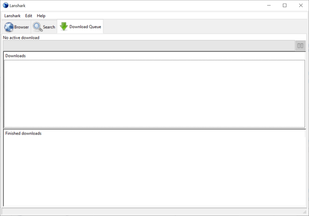 Lanshark Download queue