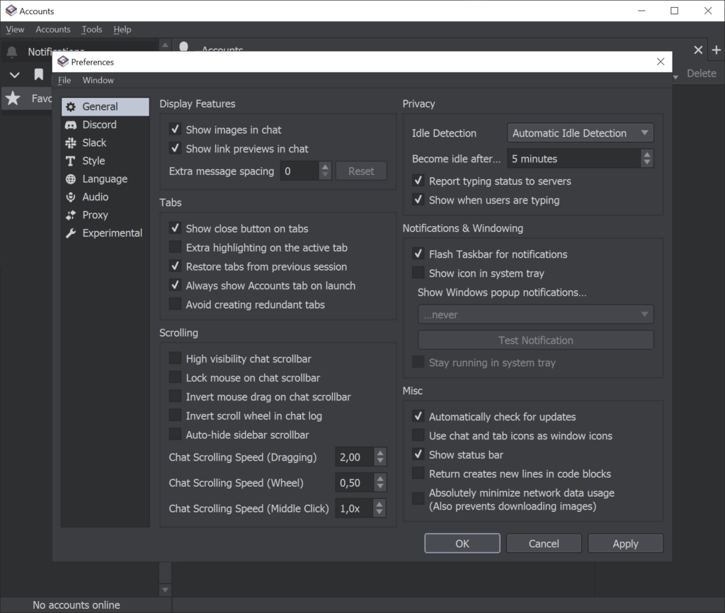 Ripcord Program parameters