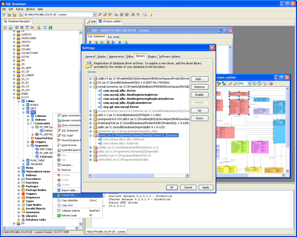 SQL Developer Driver settings