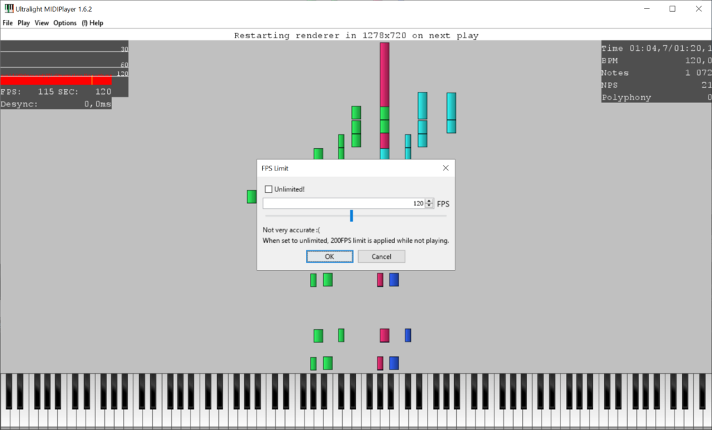 Ultralight MIDIPlayer FPS limiter