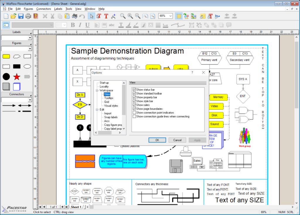 WizFlow Flowcharter Workplace configuration